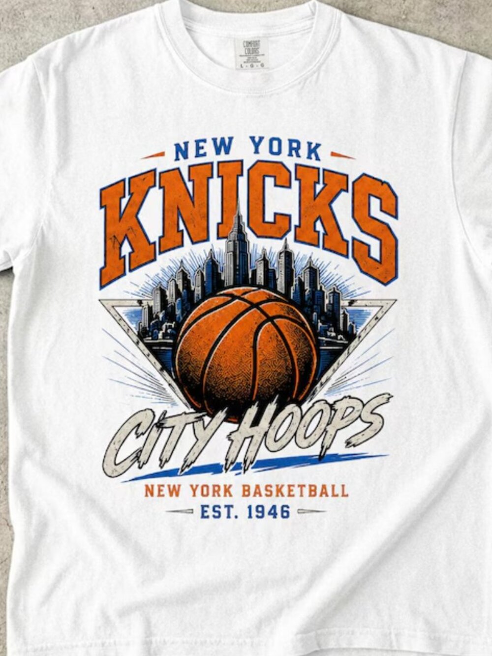 New York Knicks Shirt, Comfort Colors NY Basketball Unisex T Shirt